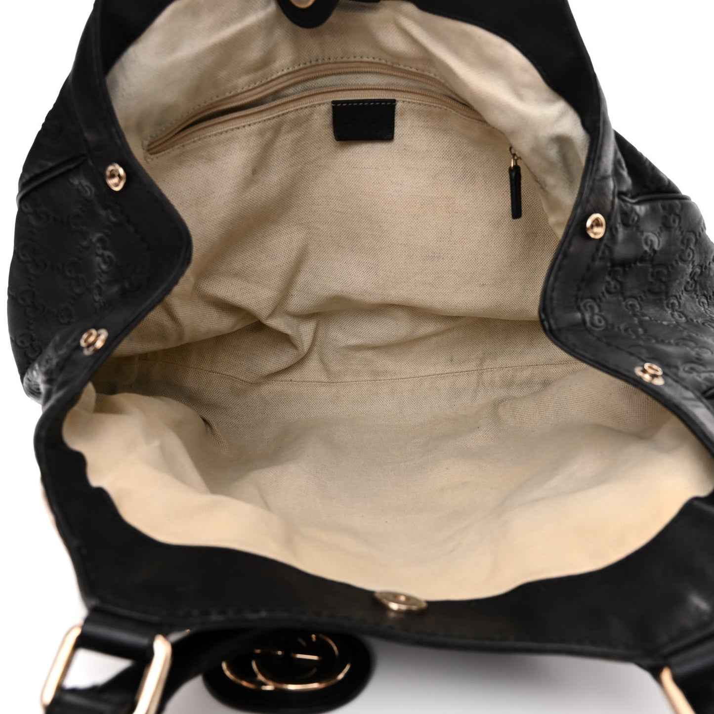 Guccissima Medium Sukey Tote Black