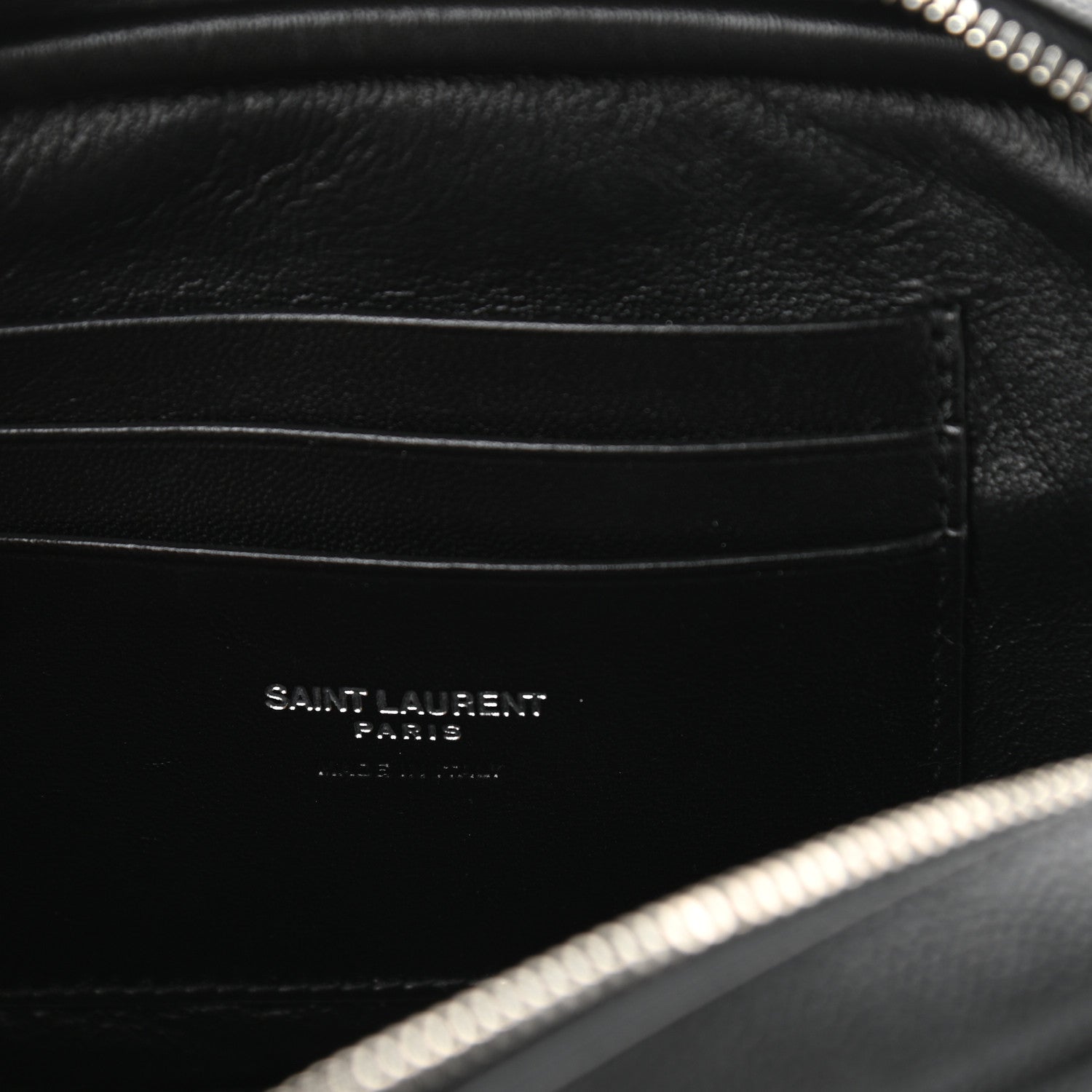 Saint Laurent Grain De Poudre Matelasse Monogram Mini Lou Camera Bag Black 6 of 10