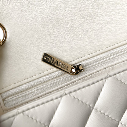 Chanel Lambskin Quilted Mini Rectangular Flap White 7 of 14