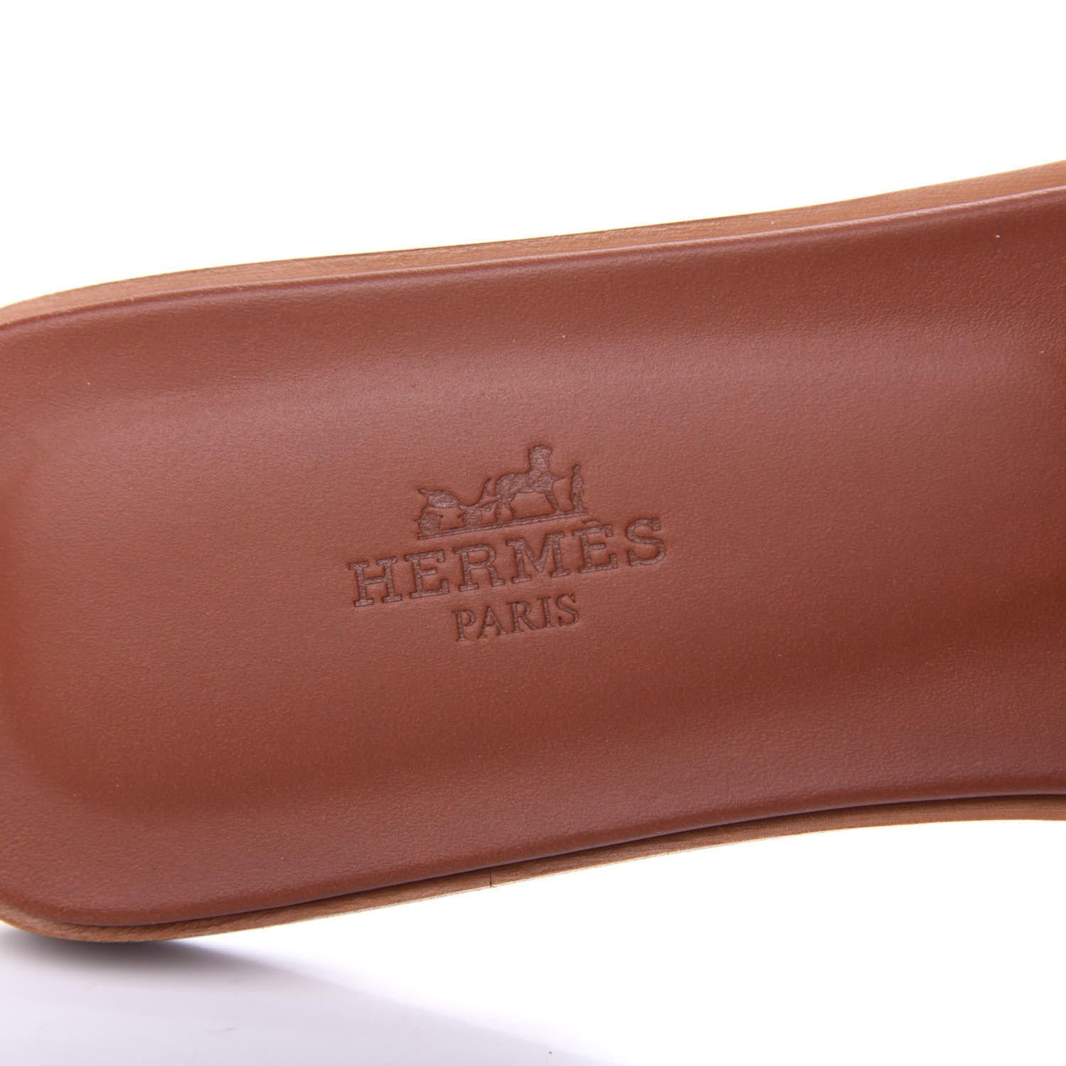 Hermes Box Calfskin Oran Sandals 39.5 Gold 8 of 11