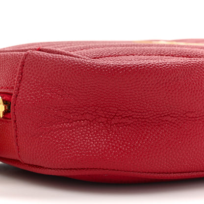 Saint Laurent Grain De Poudre Matelasse Monogram Mini Lou Camera Bag Eros Red 10 of 15