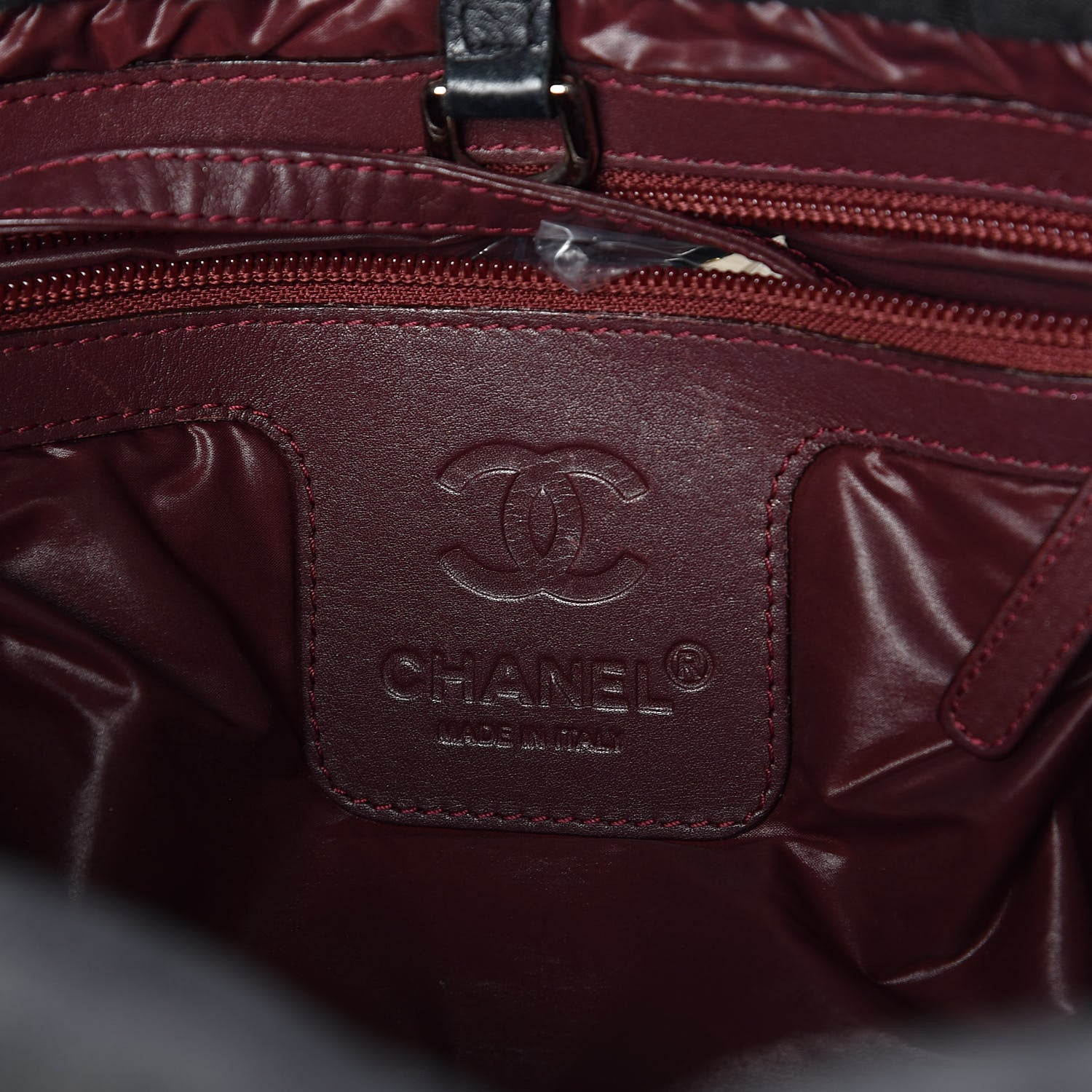 Chanel Canvas Nylon Quilted Small Coco Cocoon Reversible Tote Black 6 of 14