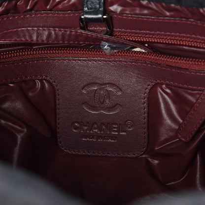 Chanel Canvas Nylon Quilted Small Coco Cocoon Reversible Tote Black 6 of 14