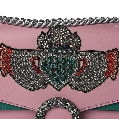 Gucci Calfskin Heart Embroidered Medium Dionysus Shoulder Bag Pink 12 of 12