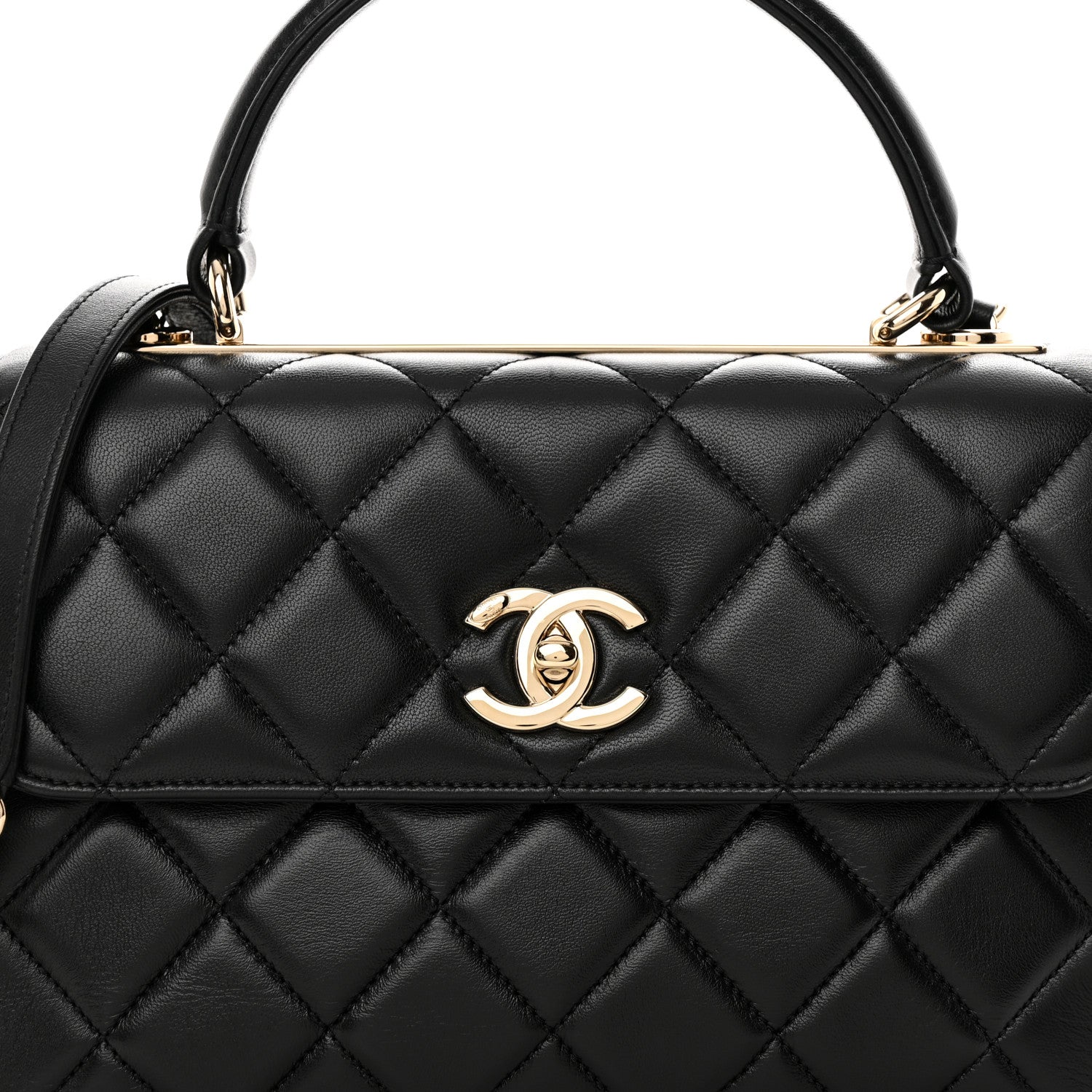 Chanel Lambskin Quilted Small Trendy CC Dual Handle Flap Bag Black 8 of 16
