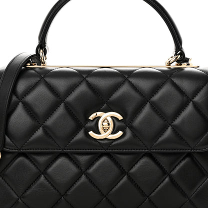 Chanel Lambskin Quilted Small Trendy CC Dual Handle Flap Bag Black 8 of 16