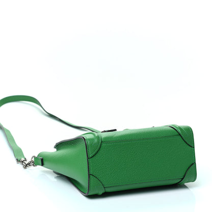 Celine Drummed Calfskin Nano Luggage Mint 3 of 4