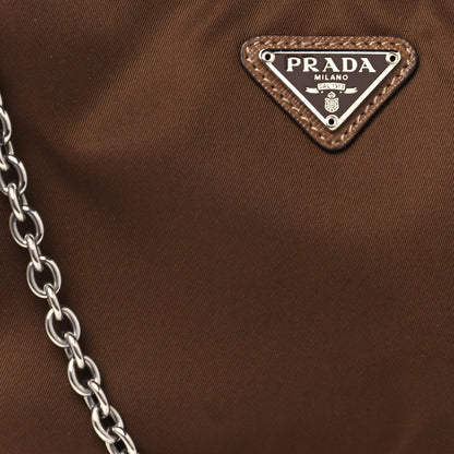 Prada Tessuto Nylon Saffiano Re-Edition 2005 Shoulder Bag Cacao 7 of 12