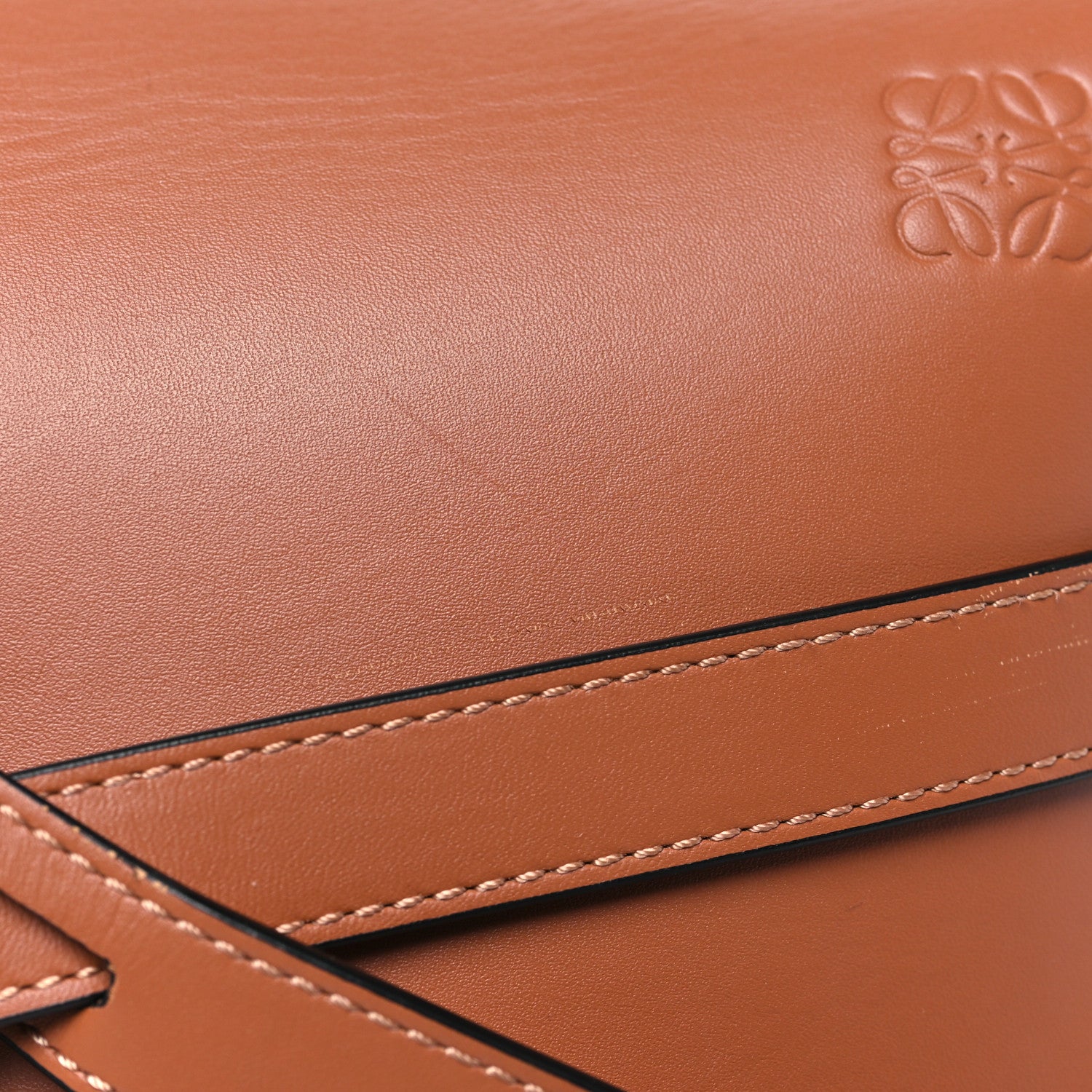 Loewe Calfskin Jacquard Small Gate Dual Bag Tan 12 of 12