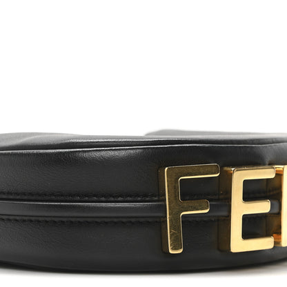 Fendi Vitello Grace Matte Nano Fendigraphy Hobo Charm Black 9 of 11