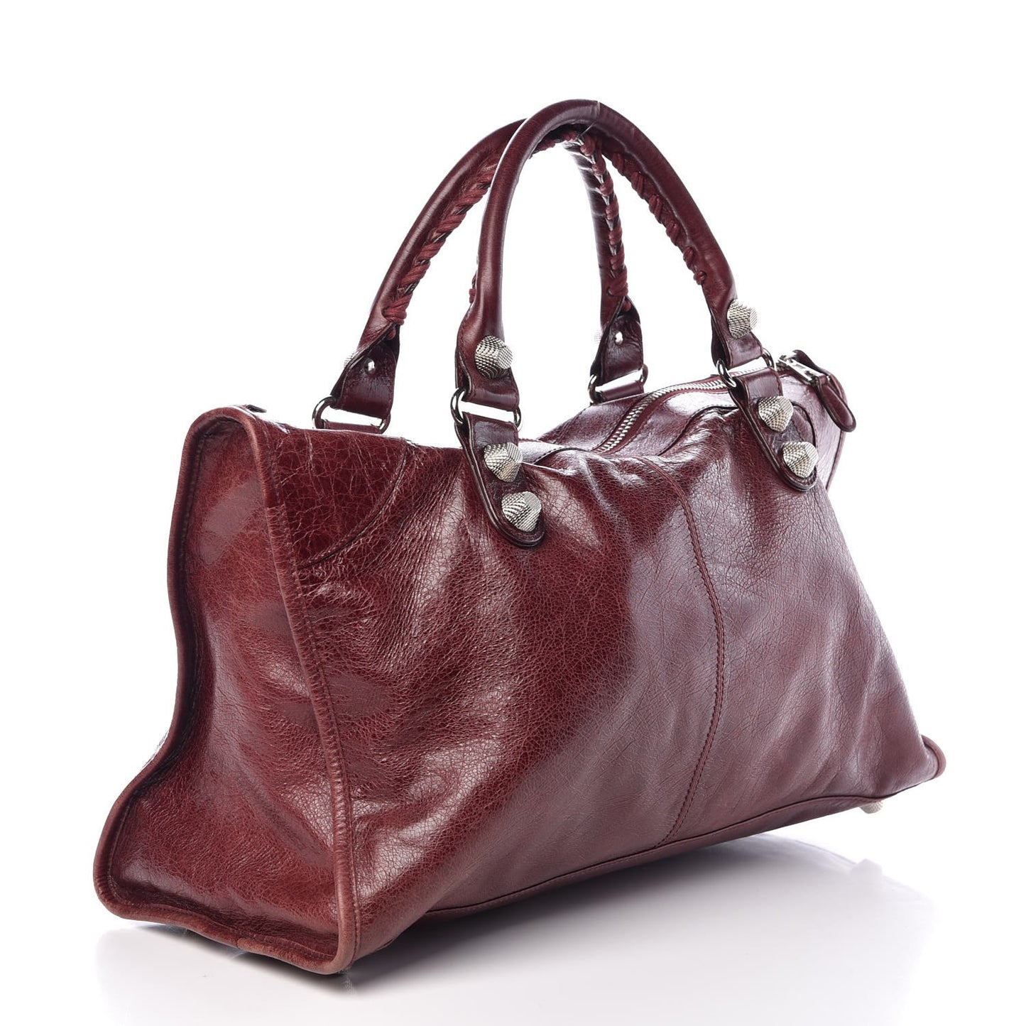 Agneau Giant 21 Silver Hardware Work Dark Wine