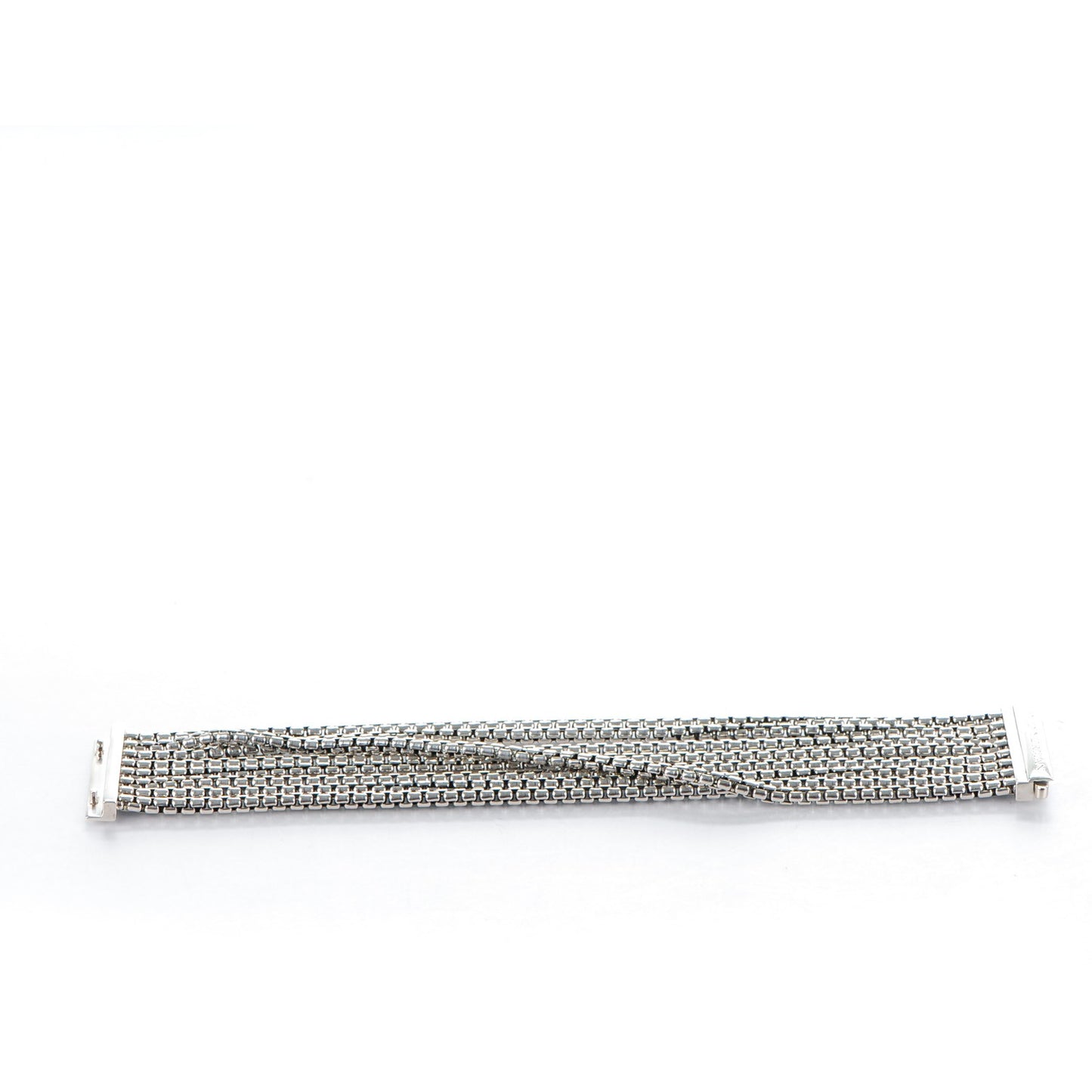 Sterling Silver Eight-Row Box Chain Bracelet