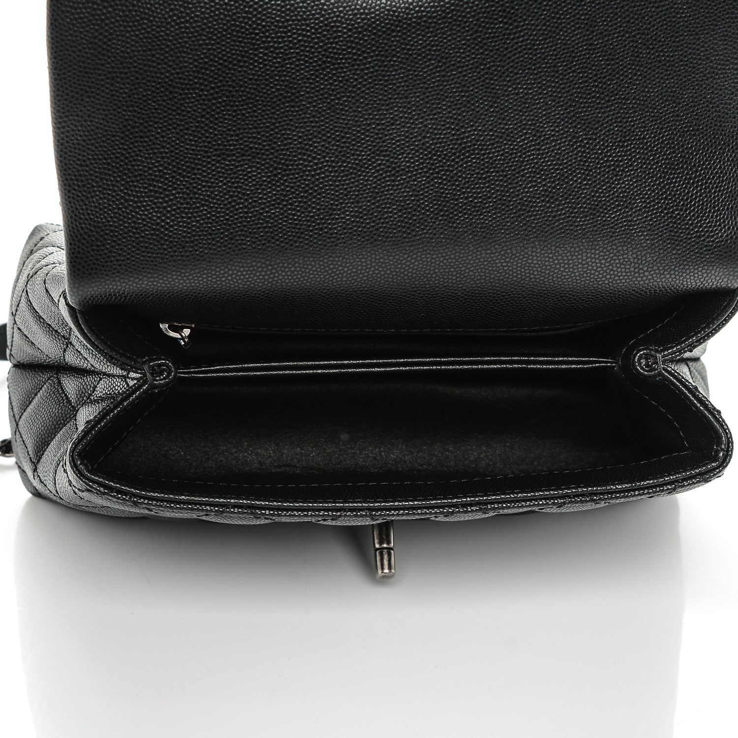 Chanel Caviar Lizard Quilted Mini Coco Handle Flap Black 5 of 7
