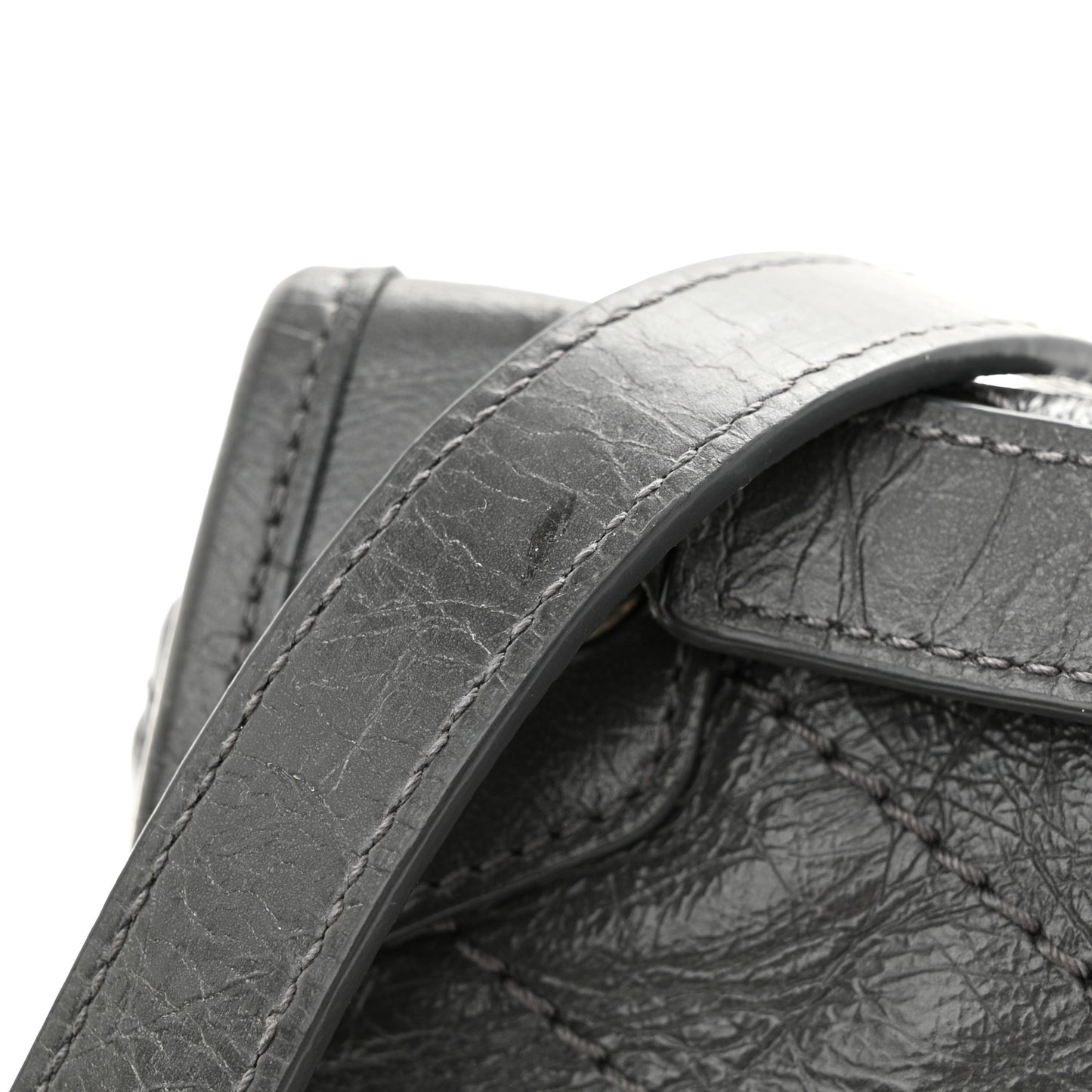 Crinkled Calfskin Matelasse Monogram Baby Niki Chain Satchel Storm