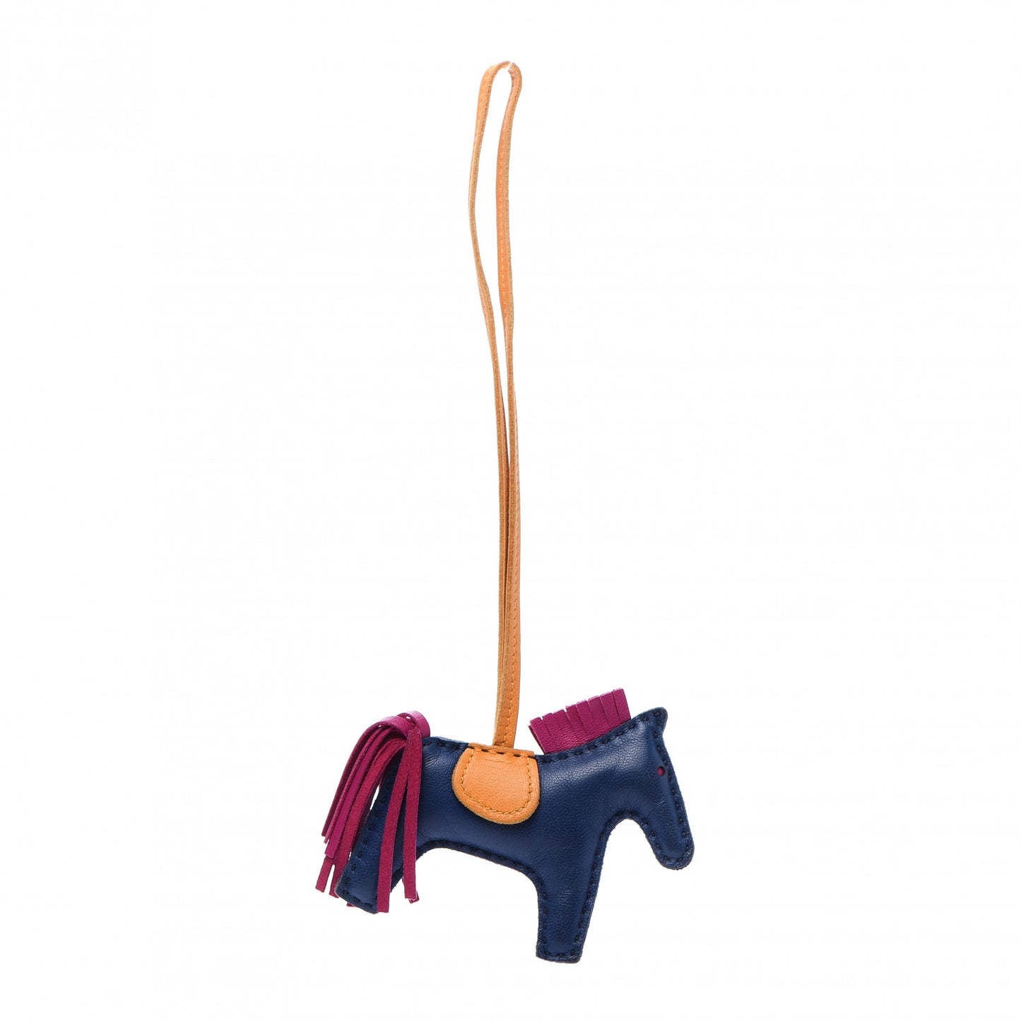 Milo Lambskin Grigri Rodeo Horse Bag Charm PM Bleu Saphir Rose Pourpre Bouton D'Or