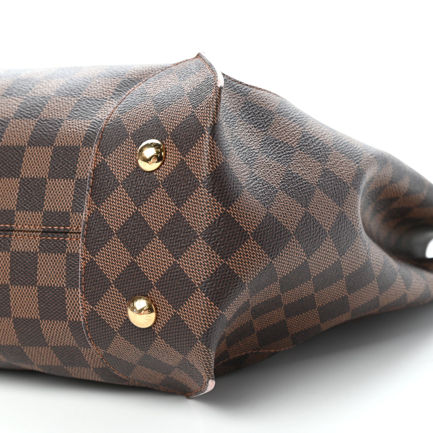 Louis Vuitton Damier Ebene Caissa Hobo Rose Ballerine 8 of 9