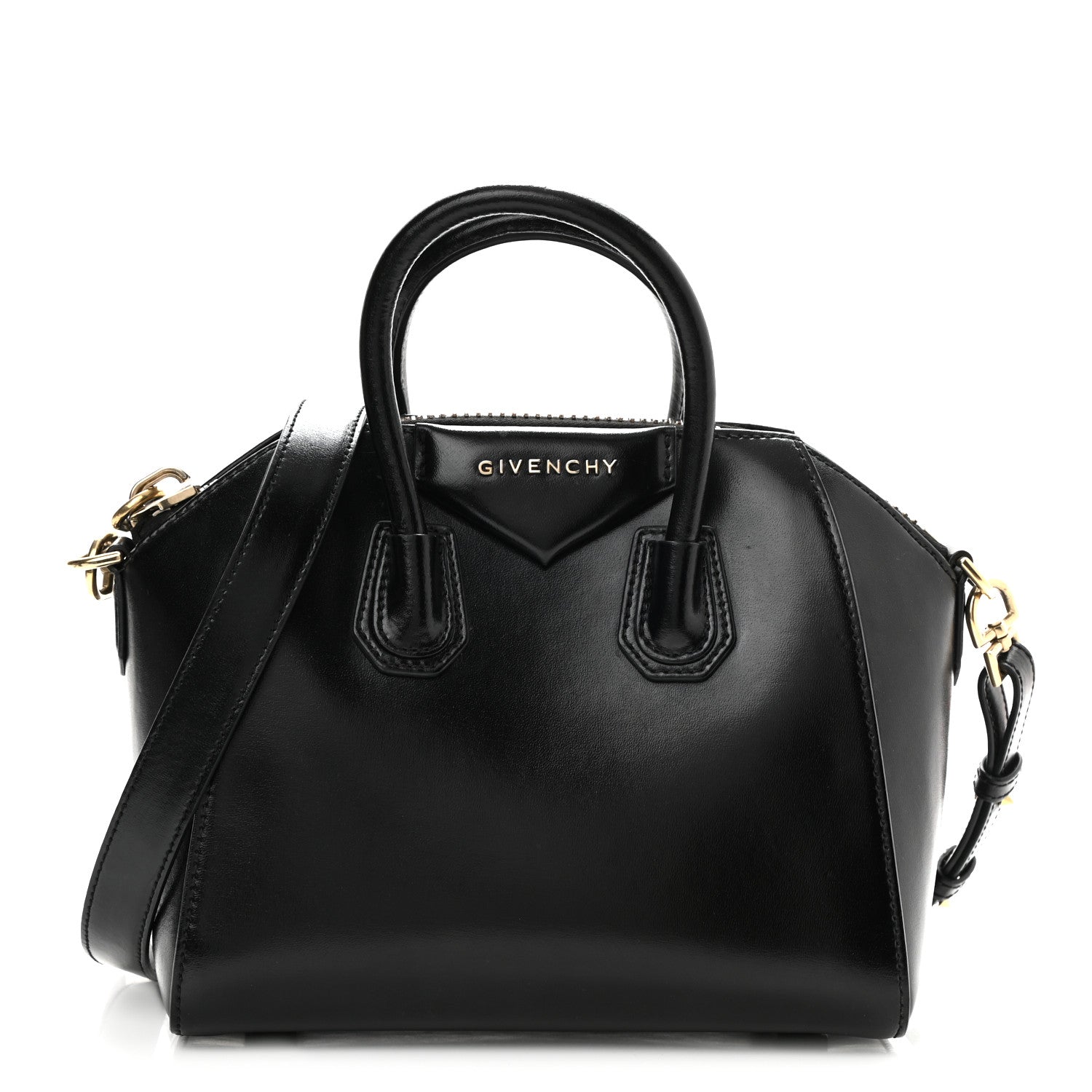 Givenchy Shiny Lord Calfskin Mini Antigona Black 1 of 11