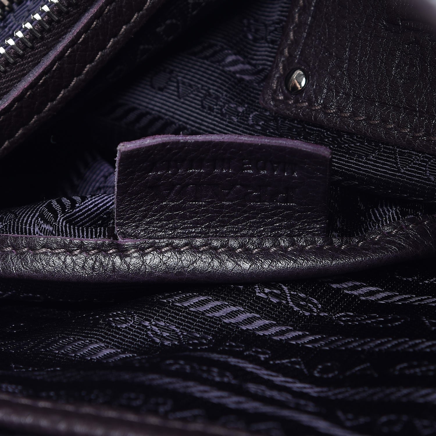 Prada Vitello Daino Tote Purple 8 of 11