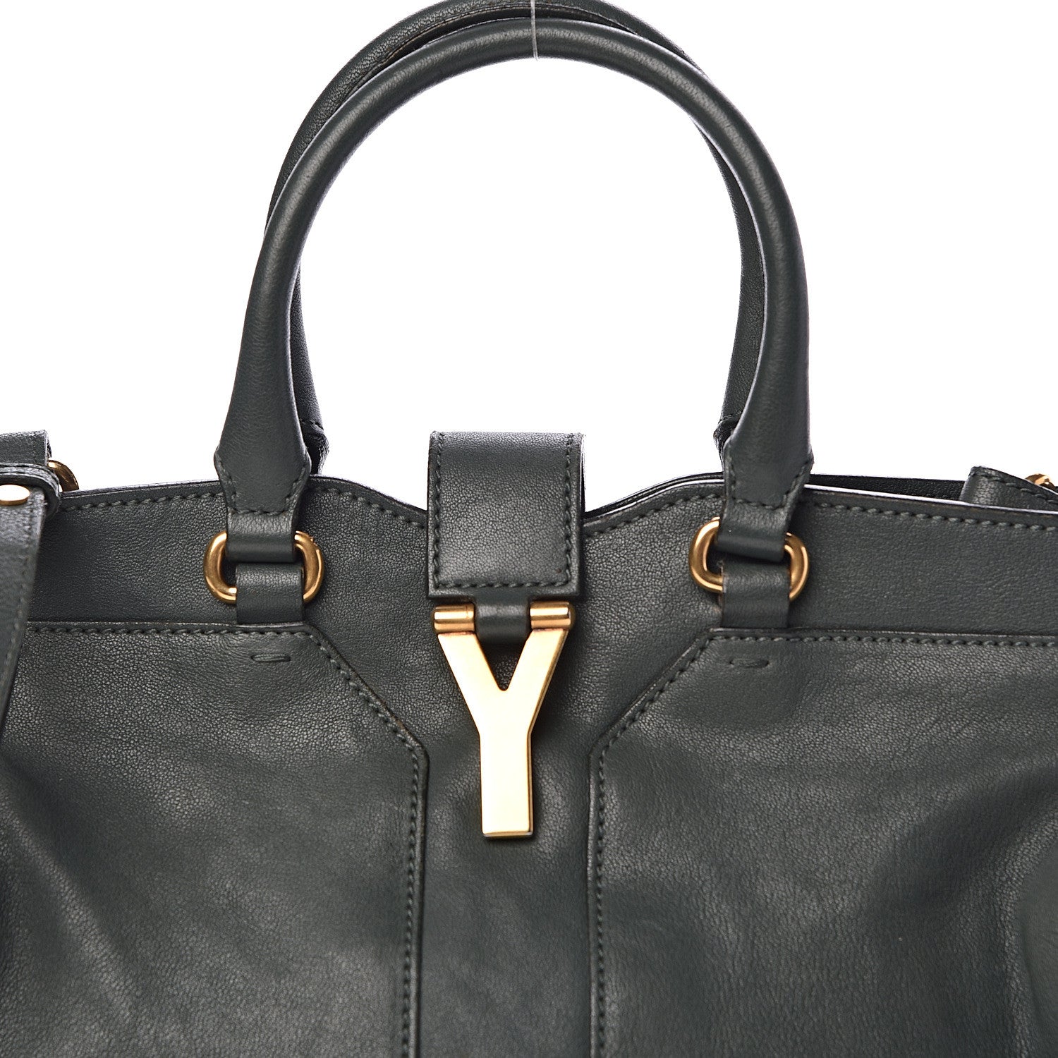 Saint Laurent Sheepskin Small Cabas ChYc Dark Green 19 of 19