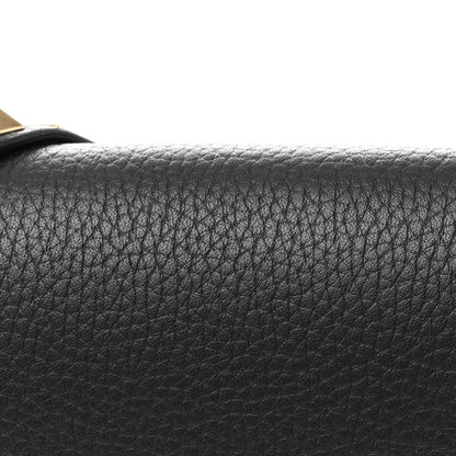 Valentino Garavani Pebbled Calfskin Medium Rockstud Flip Lock Crossbody Bag Black 7 of 9