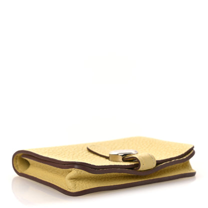 Hermes Togo Dogon Card Case Jaune Poussin 4 of 9