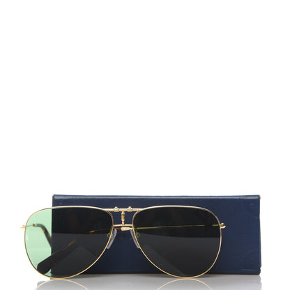 Louis Vuitton Aviator LV Sunglasses Gold 8 of 8