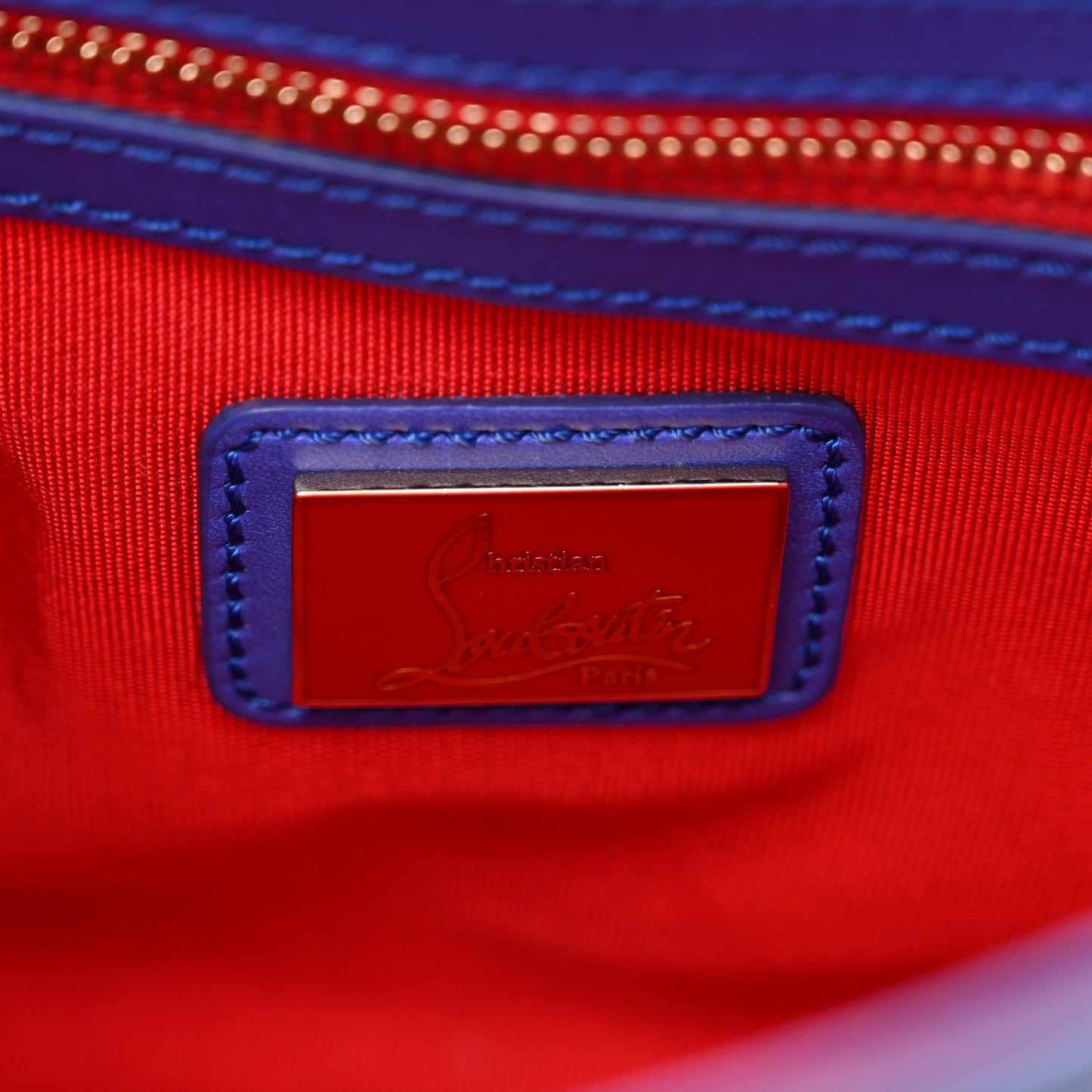 Calfskin Small Sweet Charity Shoulder Bag Blue