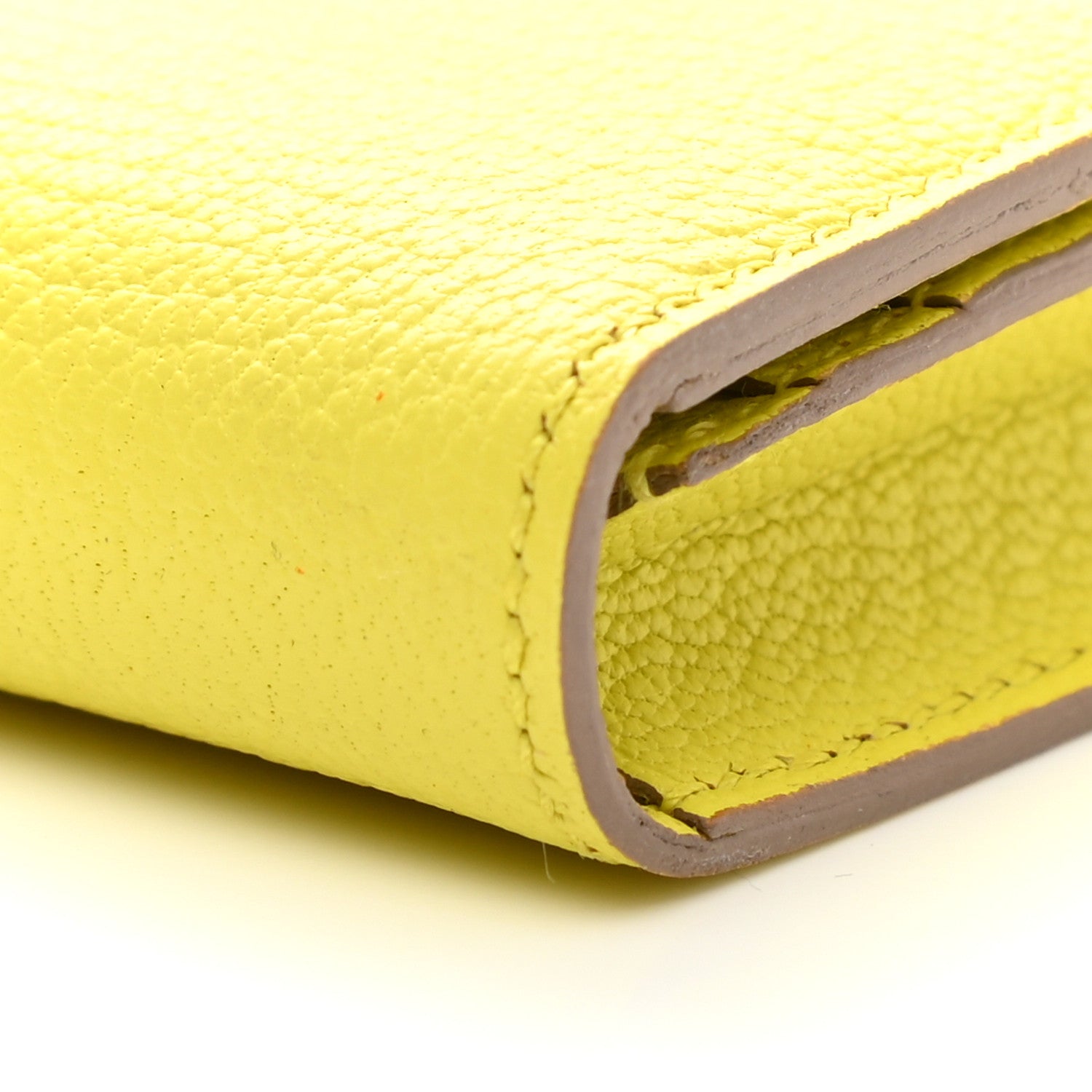 Hermes Chevre Mysore Bearn Gusset Wallet Lime 8 of 8