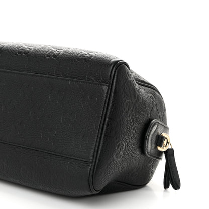 Gucci Calfskin GG Emblem Small Top Handle Bag Black 10 of 10