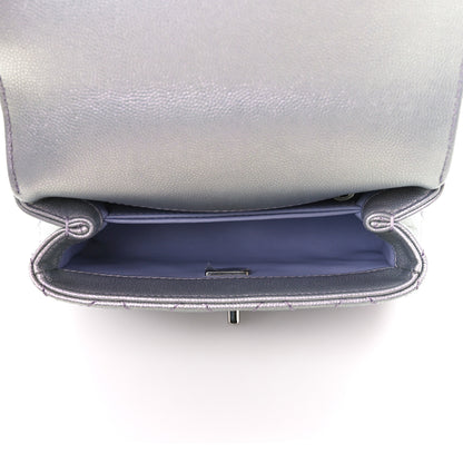 Chanel Iridescent Caviar Quilted Extra Mini Coco Handle Flap Purple 5 of 11