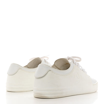 Chanel Calfskin Gum Womens CC Sneakers 39 White 4 of 13
