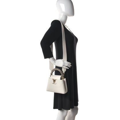 Louis Vuitton Taurillon Ayers Capucines Mini White Snow White 2 of 10