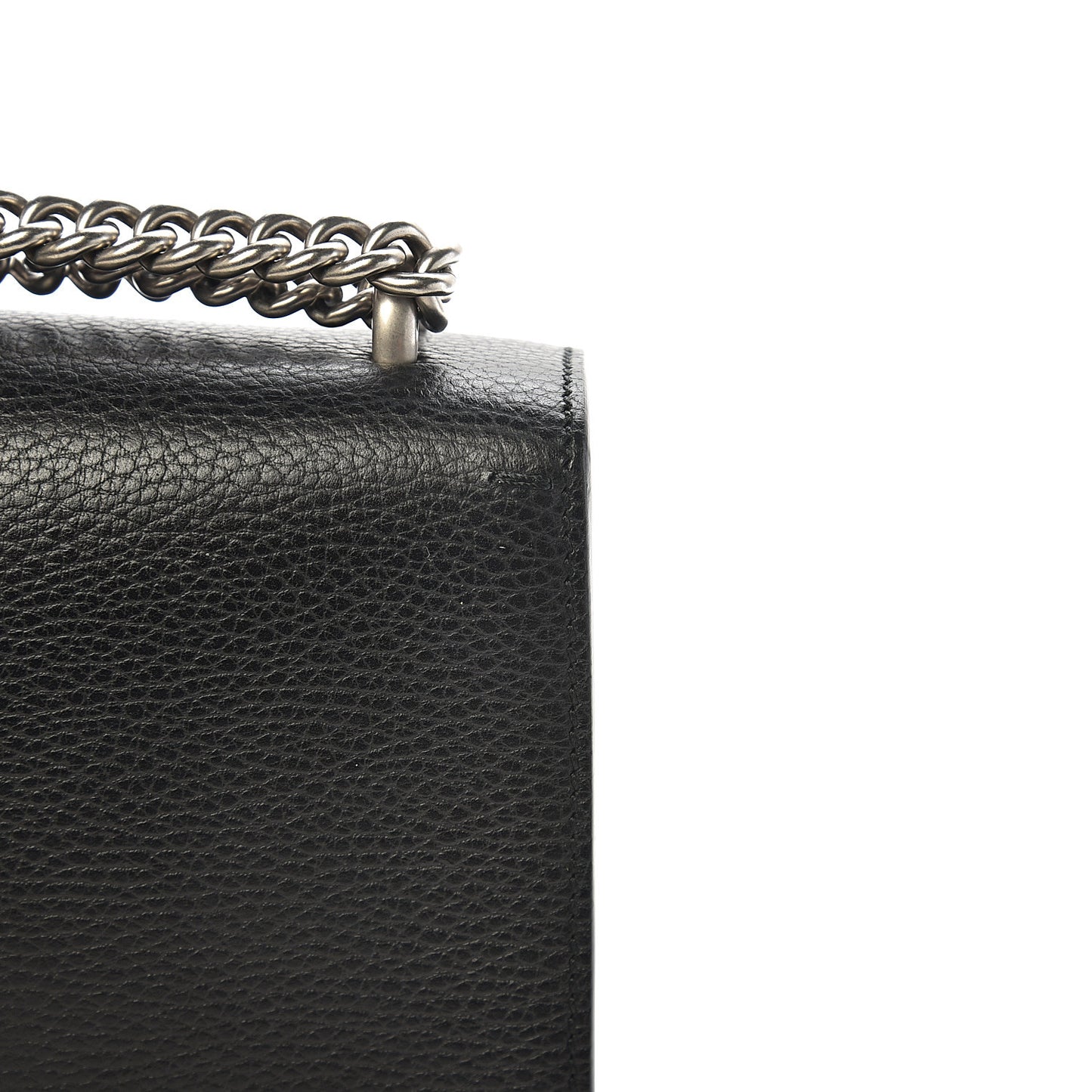 Pebbled Calfskin Small Dionysus Shoulder Bag Black