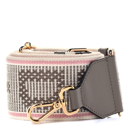 Fendi Cannete Ribbon Poly Vitello King Logo Adjustable Strap You Pergamena Acquerello Tartufo 1 of 4
