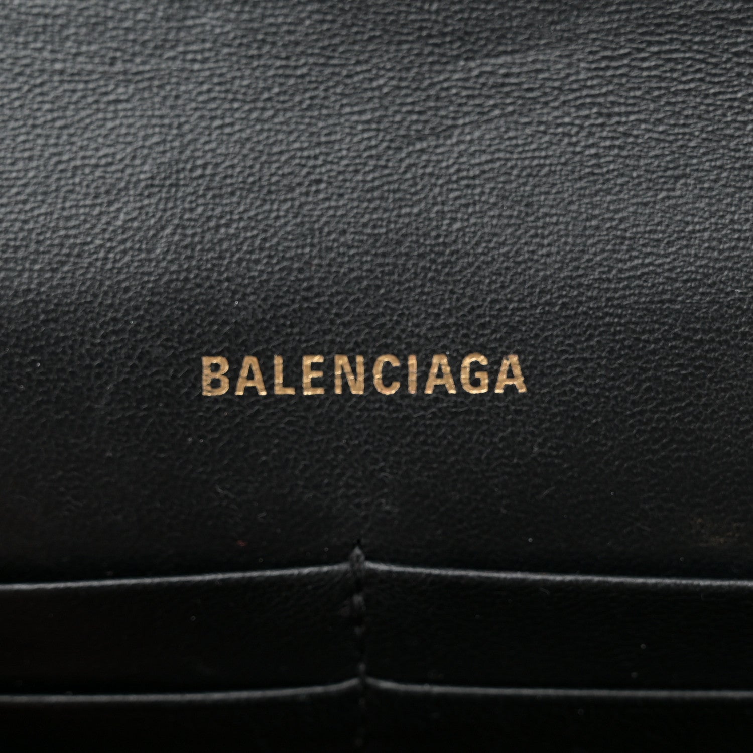 Balenciaga Shiny Calfskin Crocodile Embossed Hourglass Chain Bag Black 6 of 12