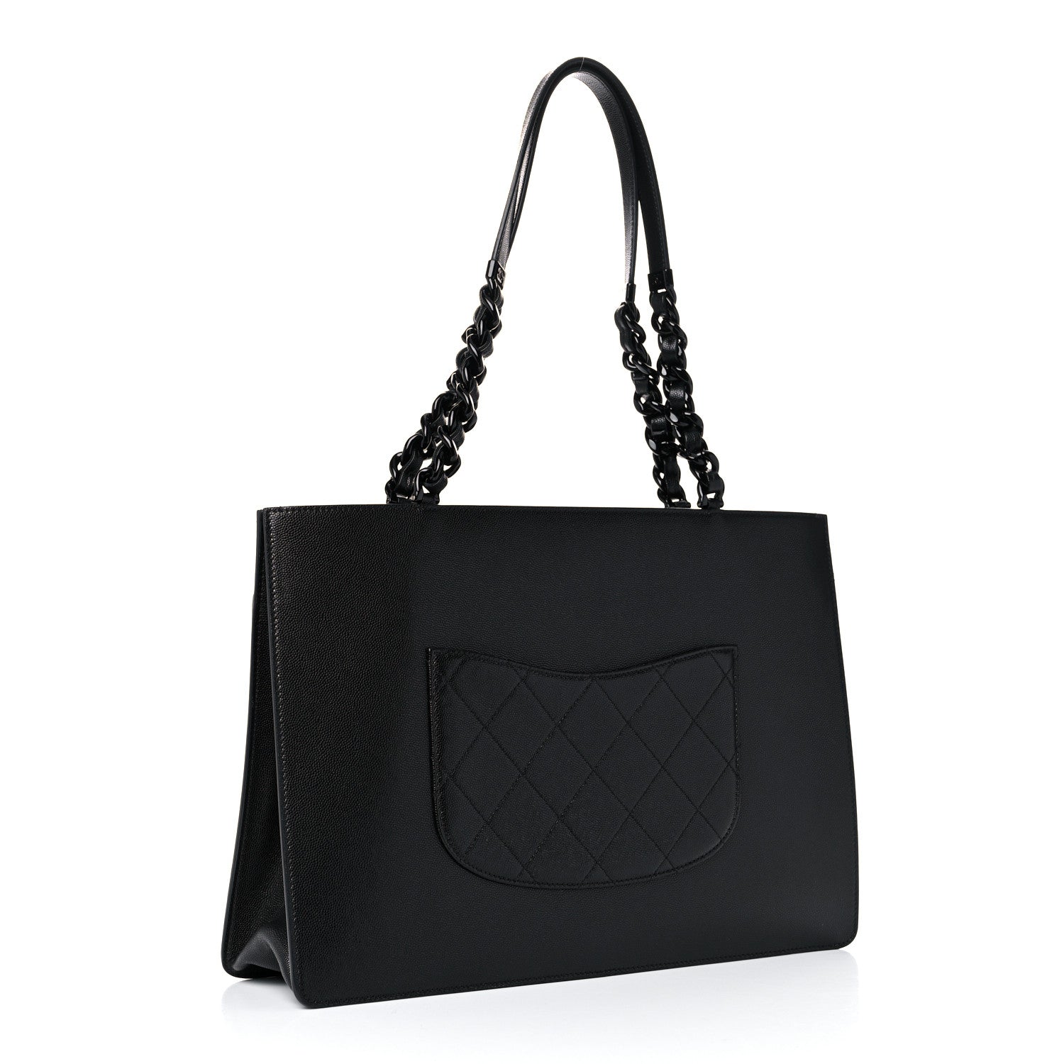 Chanel Caviar Quilted My Everything Large Shopping Tote Black 3 of 12