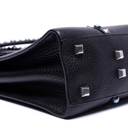 Valentino Garavani Alce Calfskin My Rockstud Rolling Frame Bag Black 6 of 15