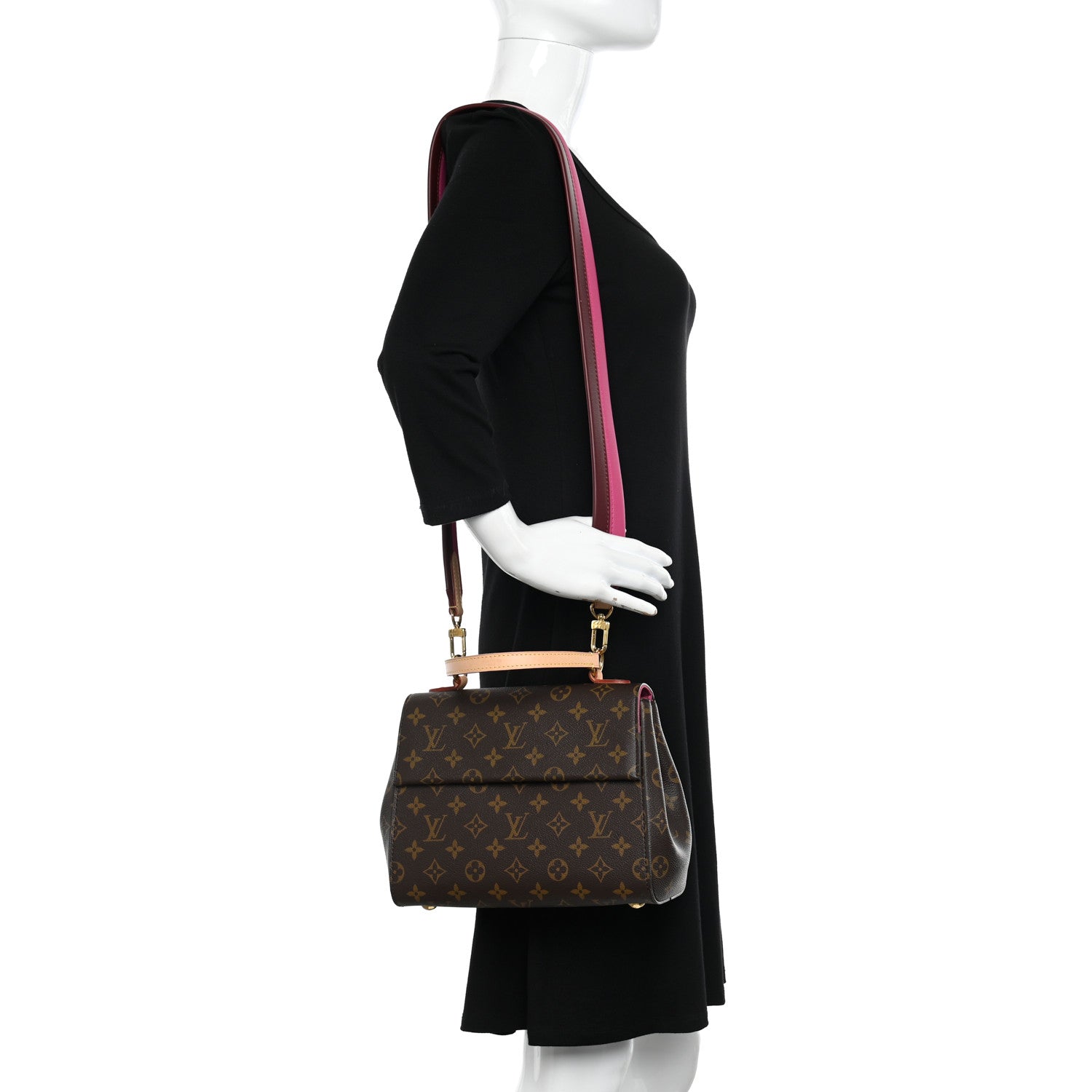 Louis Vuitton Monogram Cluny BB Bordeaux Fuchsia 2 of 13