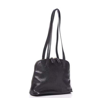 Prada Saffiano Top Handle Dome Satchel Black 2 of 11