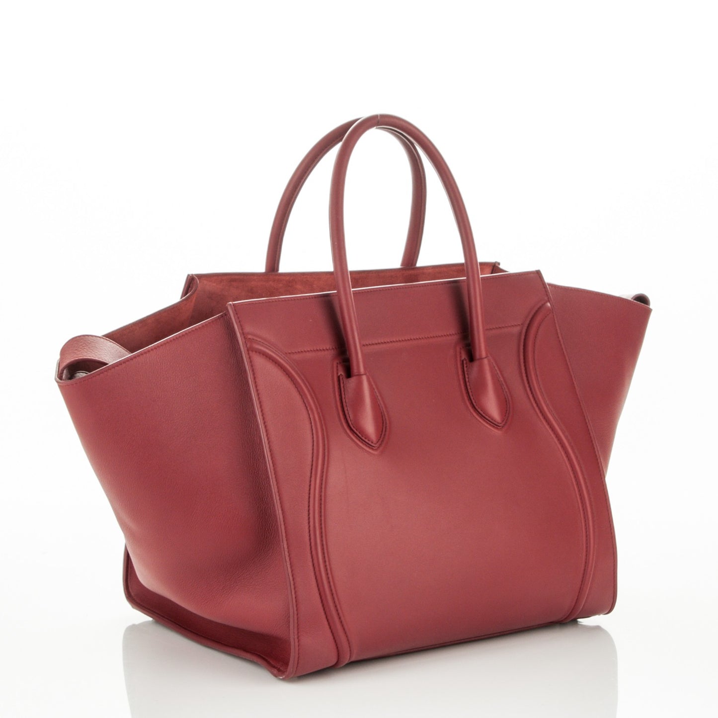 Supple Calfskin Medium Phantom Luggage Red