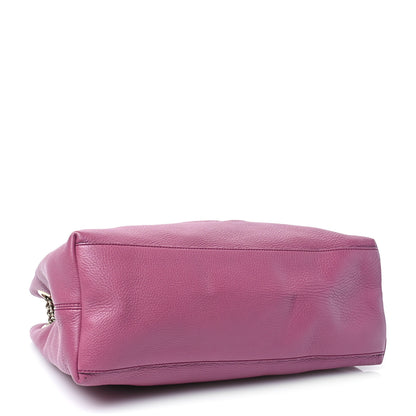 Gucci Pebbled Calfskin Medium Soho Chain Shoulder Bag Peonia Flower 4 of 10