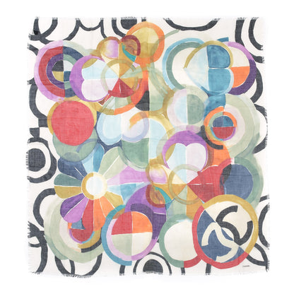 Chanel Cashmere Silk CC Scarf Multicolor 1 of 4