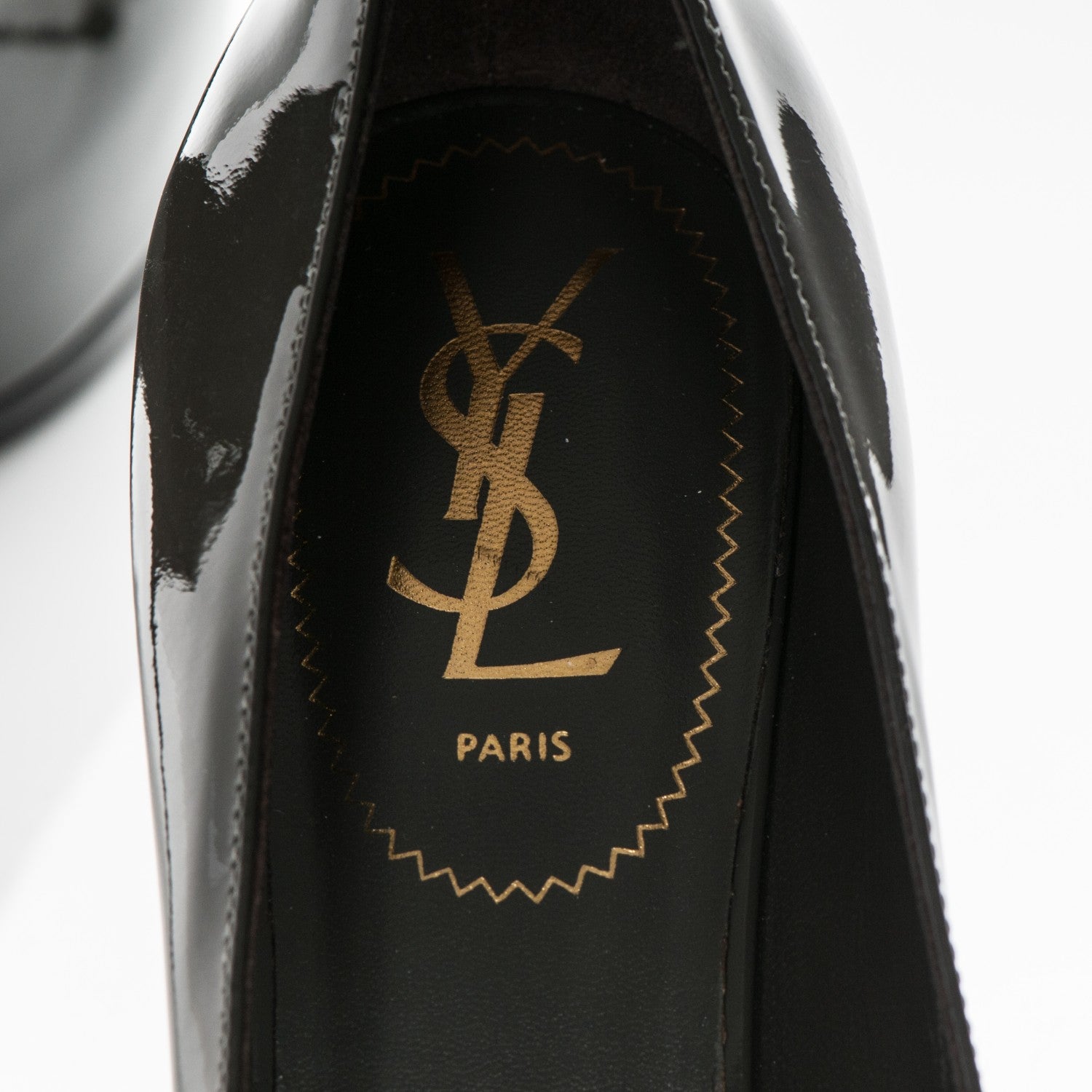 Saint Laurent Vitello Vernice Tribtoo 80 Pumps 39.5 Grey 6 of 7