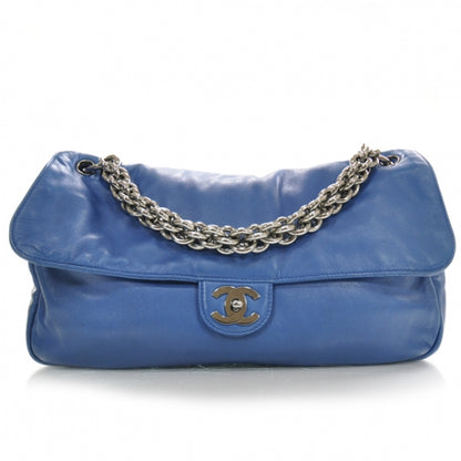 Chanel Lambskin Soft and Chain Large Flap Blue 1 of 13