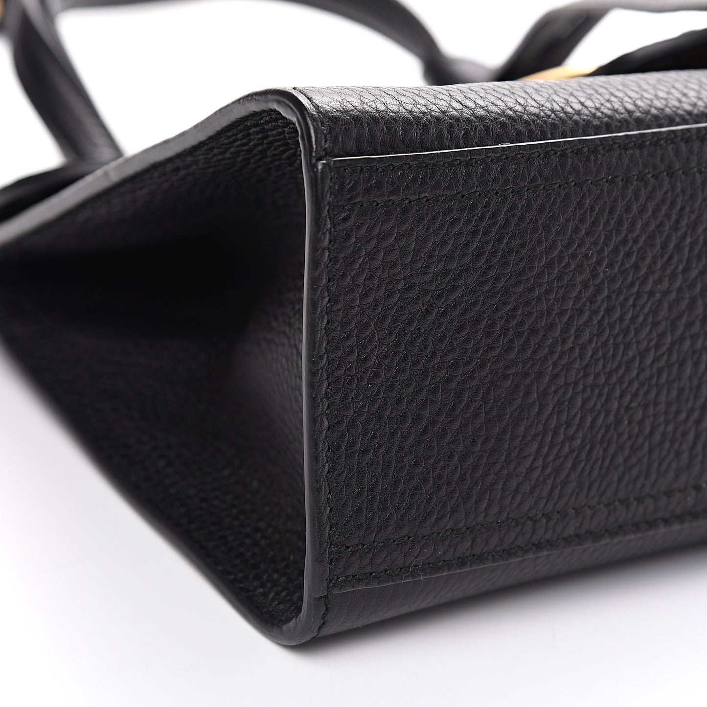 Calfskin Mini GG Marmont Top Handle Bag Black