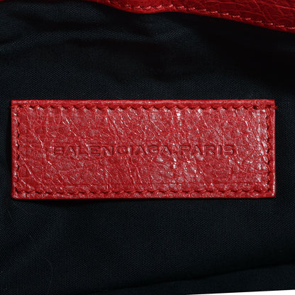 Balenciaga Agneau Classic Hardware Medium Clip Clutch Rouge Coquelicot 6 of 10