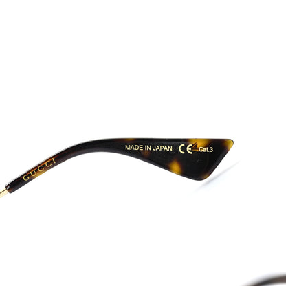 Gucci Metal Round Frame Sunglasses GG0061S Green Red 6 of 8