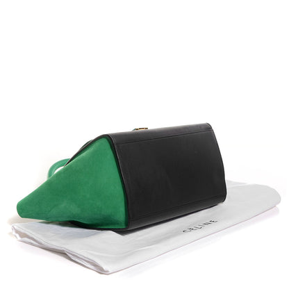 Celine Smooth Calfskin Suede Small Bi-Color Trapeze Palm 4 of 9