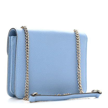 Gucci Dollar Calfskin Small Interlocking G Shoulder Bag Mineral Blue 3 of 12