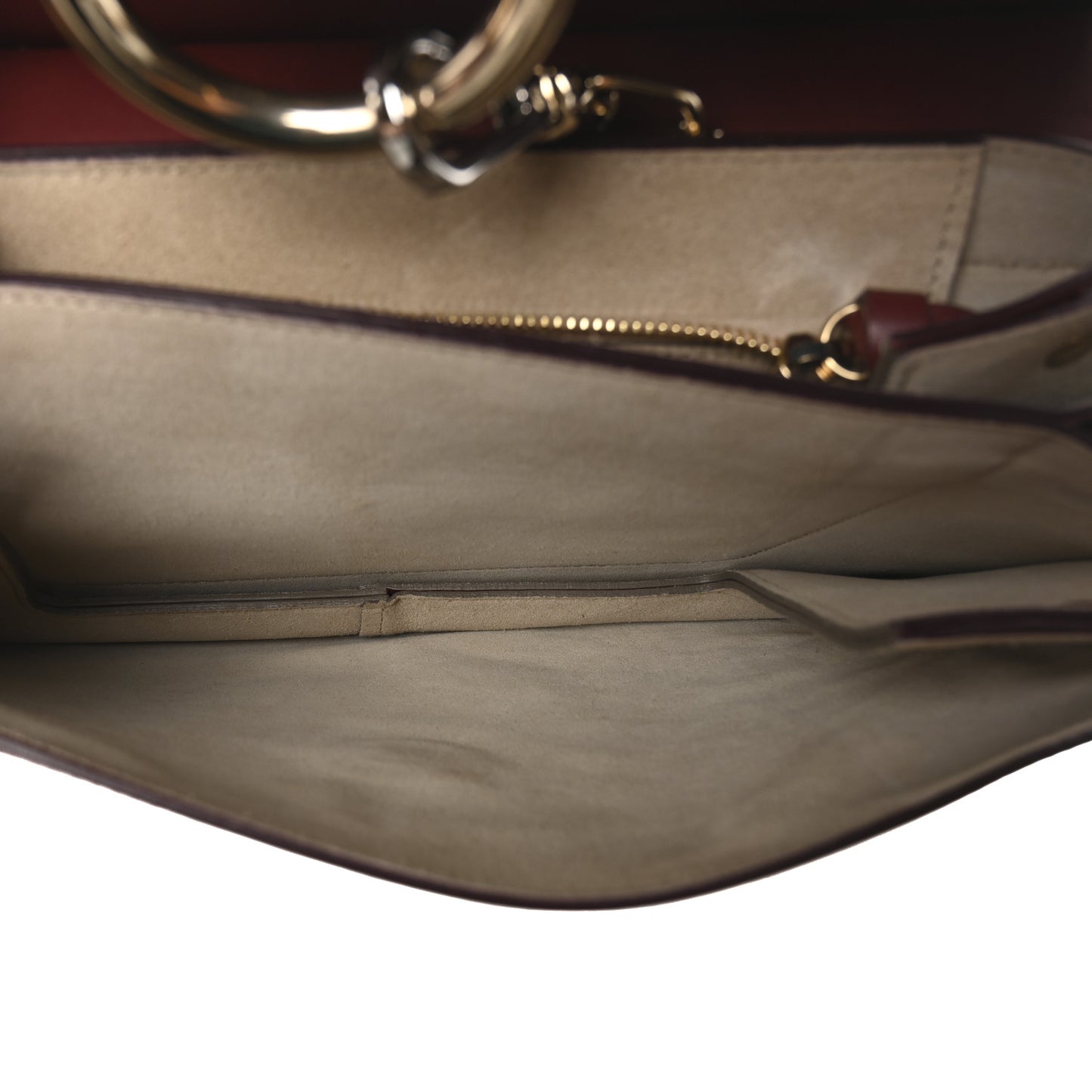 Calfskin Suede Medium Faye Shoulder Bag Plum Purple